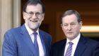  Spanish prime minister Mariano Rajoy meets Taoiseach Enda Kenny  in Madrid. Photograph:Sergio Barrenechea/EPA
