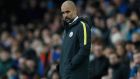 Pep Guardiola is facing the toughest challenge of his managerial career. Photograph: Lee Smith/Reuters