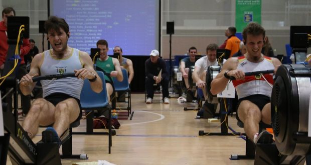 Paul and Gary O’Donovan in action at the Irish Indoor Rowing Championships. Photograph: Stephen Kiely/Just look at the lens Photography