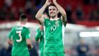 Ireland’s Robbie Brady is on the verge of leaving Norwich. Photograph: Ryan Byrne/Inpho