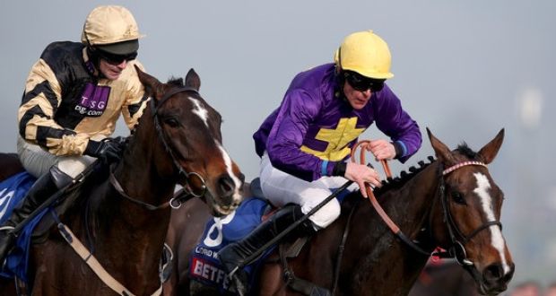 2014 Cheltenham Gold Cup runner-up On His Own (L) has been retired. Photograph: Inpho/Dan Sheridan