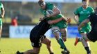 Blindside flanker Cillian Gallagher, in action above for the Connacht Eagles against London Irish, will line out for Ireland against Scotland. Photograph: Donall Farmer/Inpho