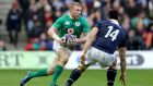  Keith Earls  in action during Ireland’s disappointing defeat to Scotland in the opening  Six Nations match at Murrayfield. Photograph: Inpho