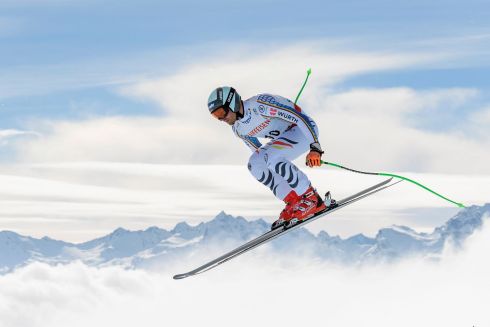 PISTE OFF: Germany's Andreas Sander takes part in a training session at the 2017 FIS Alpine World Ski Championships in St Moritz, Switzerland. Photograph: Fabrice Coffrini/AFP/Getty Images
