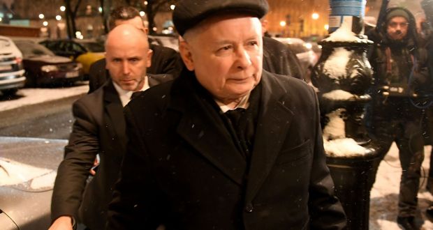 Jaroslaw Kaczynski: Taking a leaf from Donald Trump, the leader of Poland’s ruling PiS party is in full pursuit of a conservative counter-revolution. Photograph: AFP/Getty Images