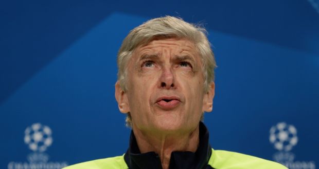 Arsenal manager Arsène Wenger ahead of his side’s last 16 first-leg tie against Bayern Munich. Photograph: Matthias Schrader/AP Photo