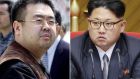 Combination of file photographs shows Kim Jong Nam (left) exiled half-brother of North Korea’s leader Kim Jong Un. Photograph: AP Photos/Shizuo Kambayashi, Wong Maye-E, File
