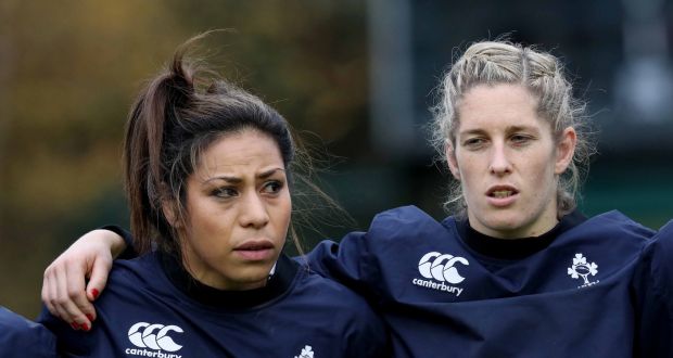 Sene Naoupu and Alison Miller: Irish management will  confirm at Thursday’s team announcement if they will face France. Photograph: Billy Stickland/Inpho