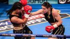  Katie Taylor in action against  Viviane Obenauf during their fight  in Manchester in December. Photograph:  Stephen McCarthy/Sportsfile via Getty Images