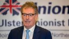 UUP leader Mike Nesbitt announces his resignation at the Park Avenue Hotel, Belfast on Friday.