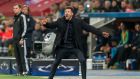 Atletico Madrid’s Diego Simeone celebrates a goal in their Champions League clash with Bayern Munich. Photo: TF-Images/Getty Images