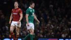 Ireland conceded 10 crucial points while Johnny Sexton was in the sinbin in Cardiff. Photograph: Rebecca Naden/Reuters