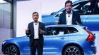 Vovlo CEO Hakan Samuelsson at the launch of the new Volvo XC60 at the Geneva motor show earlier this month: “When it comes to autonomous cars, people will think twice before they really sit back and relax and watch a movie.” Photograph: Denis Balibouse/Reuters 