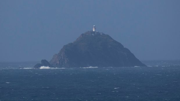 Irish Coast Guard helicopter crash: Blackrock lighthouse, where Rescue 116 had been due to land. Wreckage was later spotted about 2.5km southeast of the lighthouse. Photograph: Eamonn Farrell/RollingNews.ie