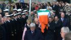 The funeral of Capt Dara Fitzpatrick Irish Coast Guard member at St Patrick’s Church, Glencullen, Co Dublin. Photograph: Cyril Byrne/The Irish Times 