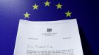 A copy of  Theresa May’s Brexit letter in notice of the UK’s intention to leave the bloc under Article 50 of the EU Treaty