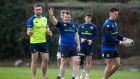Jack Conan and some of his Leinster teammates during squad training at Rosemount, UCD. Photograph: Inpho