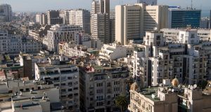 The rooftops of old buldings in central Casablanca where poor locals have built shanty homes. Photograph: Fadel Senna/AFP/Getty Images