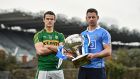 Kerry’s Shane Enright and Dublin’s Philly McMahon at the Allianz League Final media day.   Photograph:  Ramsey Cardy/Sportsfile
