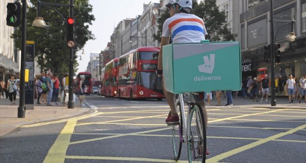 A Deliveroo  document bans the words ‘employees’, replacing it with ‘independent suppliers’. Photograph: Toby Melville/Reuters