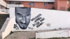 A mural in memory of MMA fighter João Carvalho in Pragal near Lisbon. Photograph: Malachy Clerkin