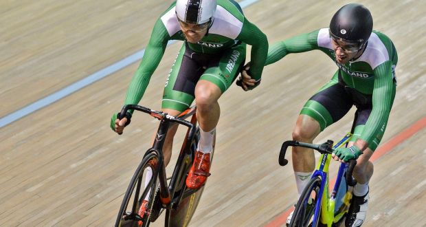 File image of Mark Downey (l) in competition  in Cali, Colombia. Photograph: Luis Robayo/AFP/Getty Images