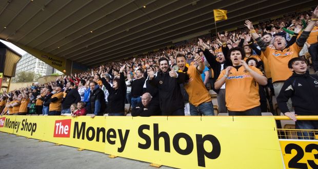 Wolves have a sponsorship deal with The Money Shop which charges up to 729 per cent APR. Photo: Getty Images