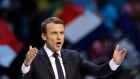 European shares rose on Monday on the back of French election results. First round leader  Emmanuel Macron  is favoured by investors. Photograph: Yoan Valat/EPA