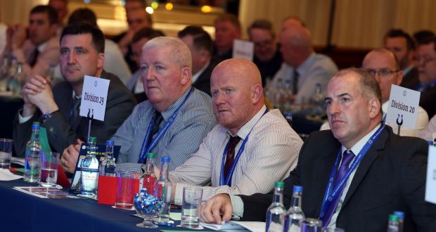 Delegates at the opening session of the GRA’s 39th annual conference, in Co Galway. Photograph: Conor   Ó Mearain  