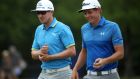  Jonas Blixt of Sweden and Cameron Smith of Australia during the third round of the Zurich Classic at TPC Louisiana. Photograph: Chris Graythen/Getty Images