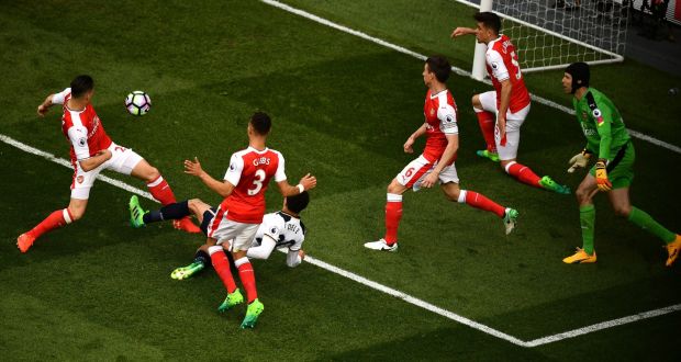  Dele Alli scores Tottenham’s first goal at White Hart Lane. Photograph: Dan Mullan/Getty Images