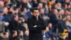 Hull manager Marco Silva during his side’s defeat to relegated Sunderland. Photograph: Anthony Devlin/Reuters