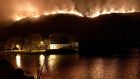A gorse fire in Gougane Barra valley, Co Cork, which has burned since Saturday evening, covering some 4km at its peak. Photograph: Neil Lucey/PA Wire