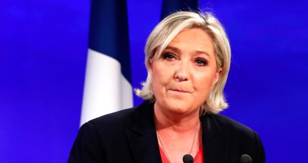  French presidential election candidate for the far right Front National (FN) party, Marine Le Pe. Photograph: EPA/Ian Langsdon