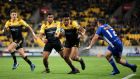  Julian Savea of the Hurricanes makes a break on his way to scoring a try during the  Super Rugby match against  the Stormers. Photograph:Hagen Hopkins/Getty Images