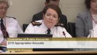 Garda Commissioner Nóirín O’Sullivan giving evidence to the Public Accounts Committee.