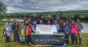 Bandon scouts  at the fishing forum on River Blackwater