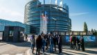 European Parliament building in Strasbourg: MEPs meet there one week every month. The arrangement costs the EU €114m a year and critics have called for it to be scrapped. Photograph: Pascal Bastien/New York Times