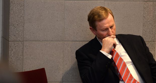 Taoiseach Enda Kenny  launching the Finite Lives at Government Buildings prior to announcing his resignation.  Photograph: Dara Mac Dónaill 