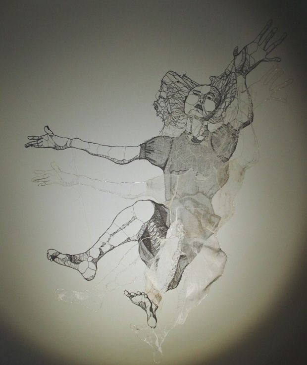 Falling, by Jane Theau, will go on display as part of the Stitched Up exhibition at The Lock-Up in Newcastle.