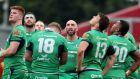 Connacht’s John Muldoon with his teammates after their defeat to Munster earlier this month. Photograph: Billy Stickland/Inpho