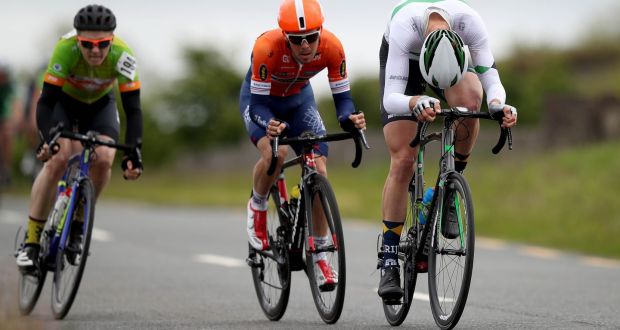 Delta Racing’s Jan Willem Van Schip on his way to winning the second stage of The Ras. Photograph: Inpho