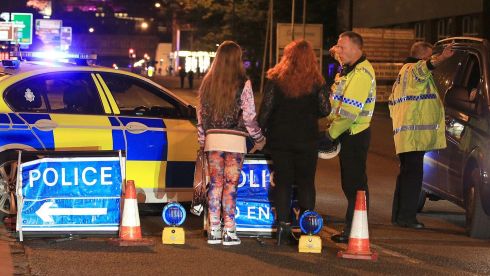Police at Manchester Arena.
