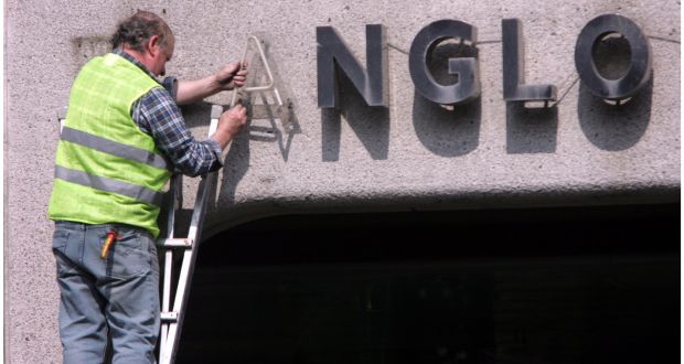  Anglo Irish Bank signage: In his decision on Tuesday to tell the jury to acquit Seán FitzPatrick on all charges, the shredding of documents was among the reasons cited by Judge John Aylmer. Photograph: Bryan O’Brien 