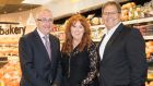 Leo Crawford (left), group chief executive, BWG Group, and Graham O’Connor, chief executive, Spar Group Ltd, with Lil Courtney, owner of three Dublin Spar shops including EUROSPAR Fairview, Spar East Wall and Spar Five Lamps.