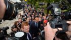 Ireland’s next taoiseach:  Leo Varadkar arrives at the Fine Gael count on Friday. Photograph: Alan Betson