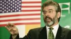 Sinn Féin president Gerry Adams speaks to supporters at a Friends of Sinn Féin  breakfast in Washington on St Patrick’s Day 2005 - a year when he  was not invited to the White House St Patrick’s Day ceremony. File photograph: Alex Wong/Getty Images
