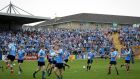 Dublin warm up in front their fans in Portlaoise. Photograph: Ryan Byrne/Inpho