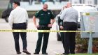 The shooting crime scene in Orlando, Florida, on June 5th: “He was a disgruntled employee that came back to this business this morning,” Orange County sheriff Jerry Demings said. Photograph: Gregg Newton/AFP/Getty Images