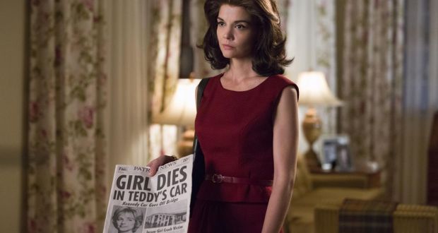  Katie Holmes as Jackie Kennedy Onassis in the miniseries The Kennedys: After Camelot which aiirs on RTE on Friday. Photograph: Ken Woroner/Reelz via AP